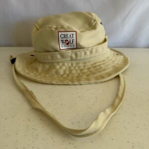 Kids Great Wolf Lodge Khaki Safari / Bucket Hat with Chin Strap